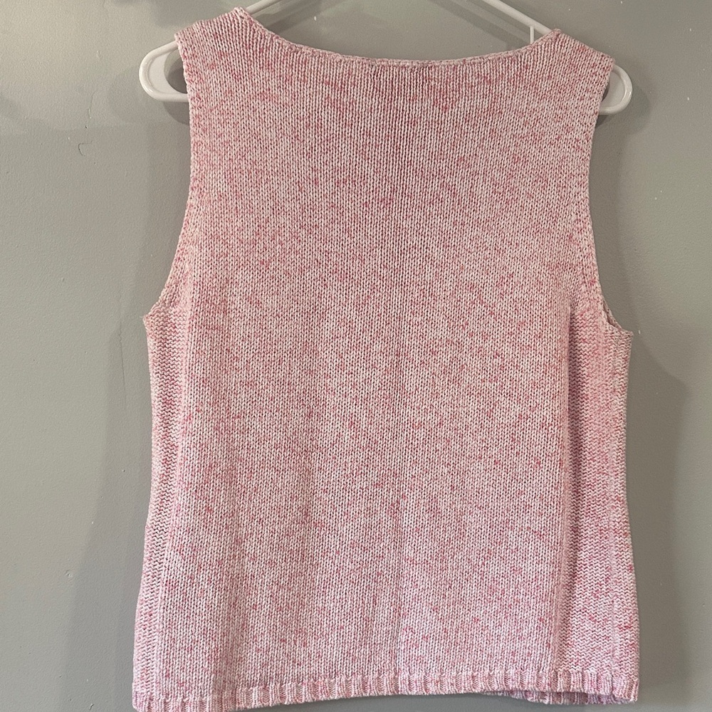 Kasper Pink Textured Sleeveless Top size Xl vintage 90 made Hong Kong - Picture 6 of 15